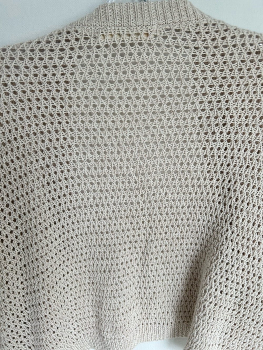Marine Layer Light Oat Cropped Open-Front Cardigan (G0153) - Picture 5 of 6